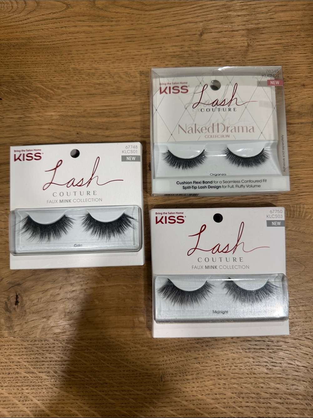 Kiss Lash Couture Faux Mink Lashes - Black Set of 3 Styles